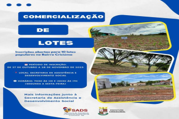 Prefeitura de Crissiumal abre inscrições para aquisição de lotes no Bairro Criciúma