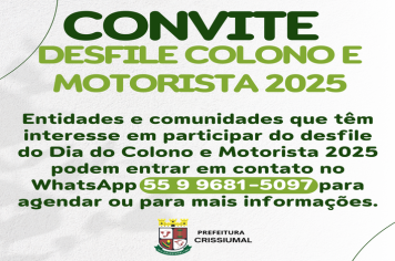Desfile do Dia do Colono e Motorista 2025