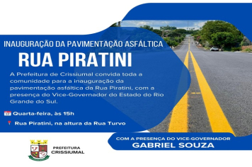 Convite Especial – Inauguração da Pavimentação Asfáltica 