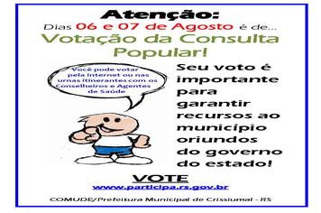VOTAÇÃO CONSULTA POPULAR