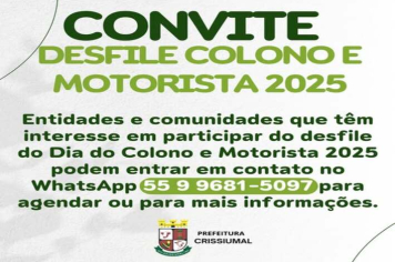 Desfile do Dia do Colono e Motorista 2025
