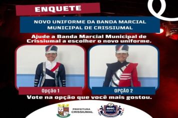 A Prefeitura de Crissiumal abriu uma enquete para a população participar da escolha do novo uniforme da Banda Marcial Municipal