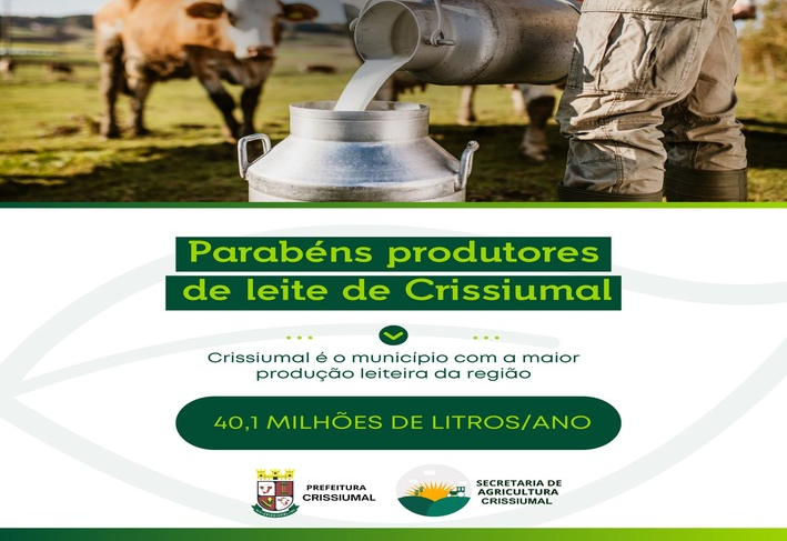 Crissiumal é destaque na produção leiteira!