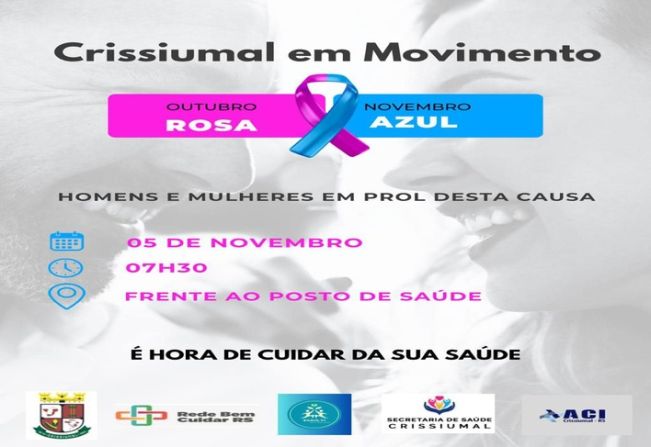 Chegamos no mês de outubro e nos aproximamos do mês de novembro, e na área da saúde, as cores remetem às campanhas/ações para pensar nos cuidados da nossa saúde.