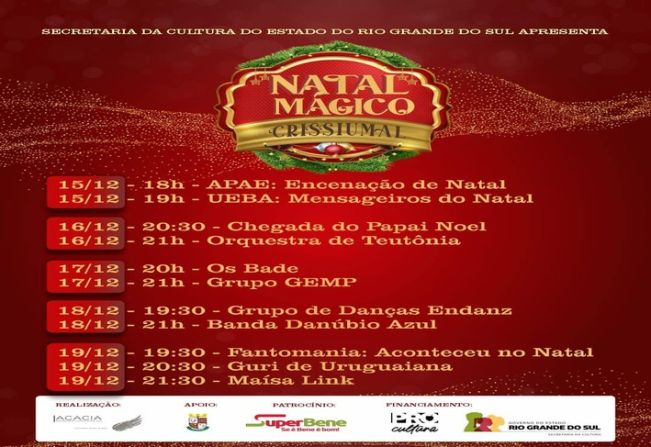 Vem aí o Natal Mágico de Crissiumal!