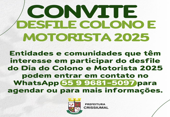 Desfile do Dia do Colono e Motorista 2025