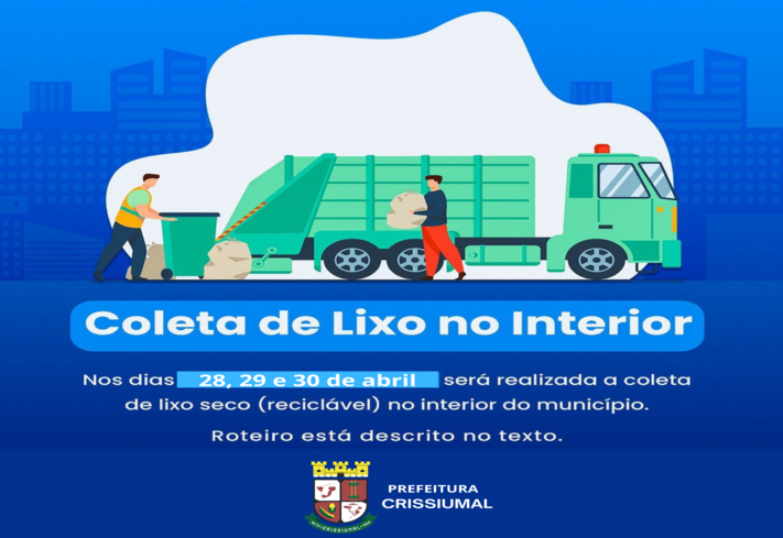 Coleta de Lixo Seco (Reciclável) no Interior de Crissiumal