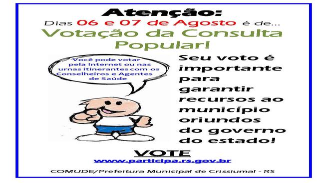 VOTAÇÃO CONSULTA POPULAR
