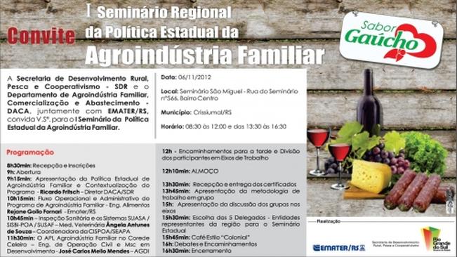 1º Seminário Regional da Política Estadual...
